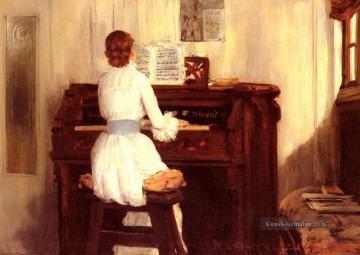  mer - Mrs Meigs am Klavier Orgel William Merritt Chase